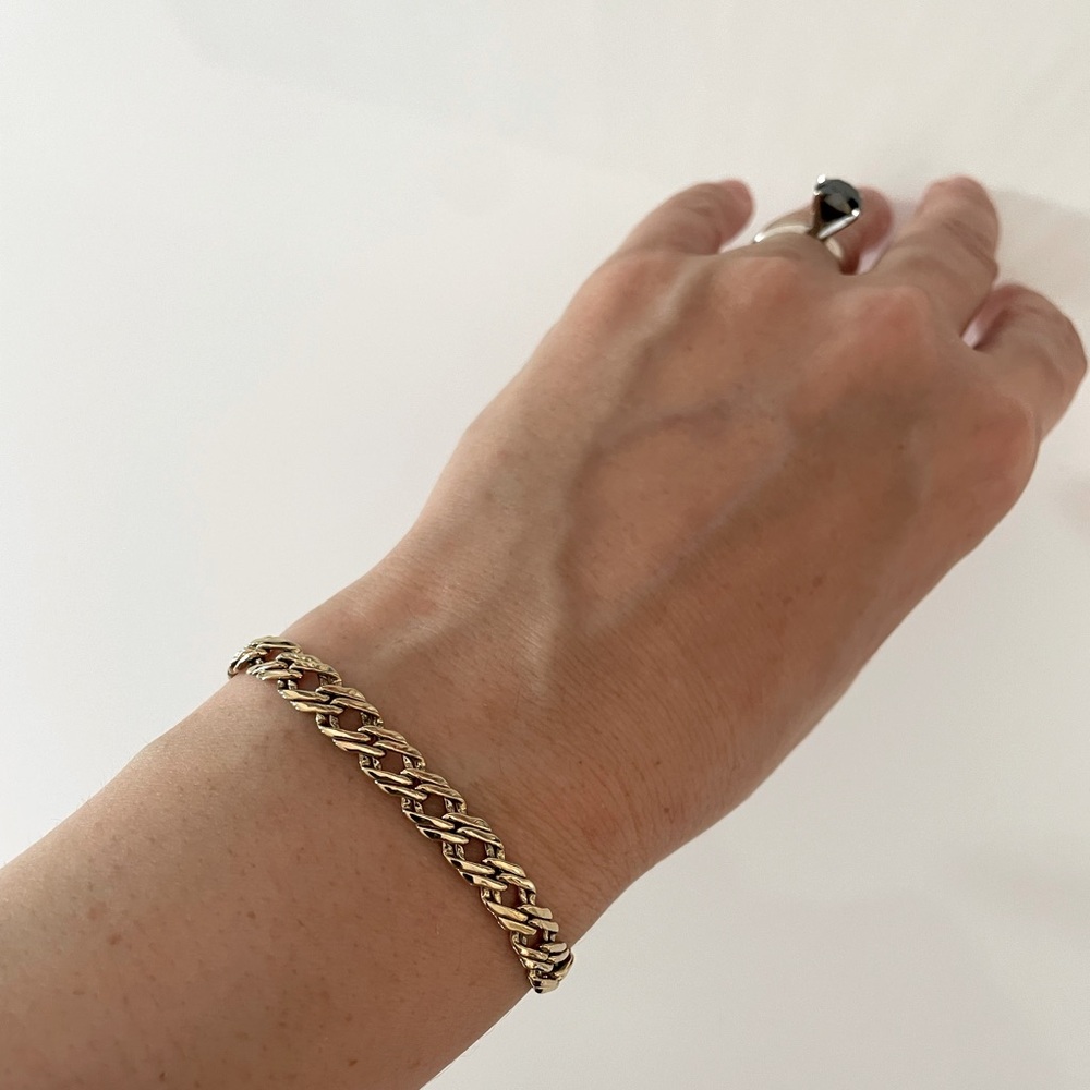 Elegant Gold metal Chain Bracelet men’s 9in